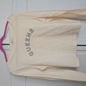 Madewell Cream Long Sleeve Queens  Tee XL Women